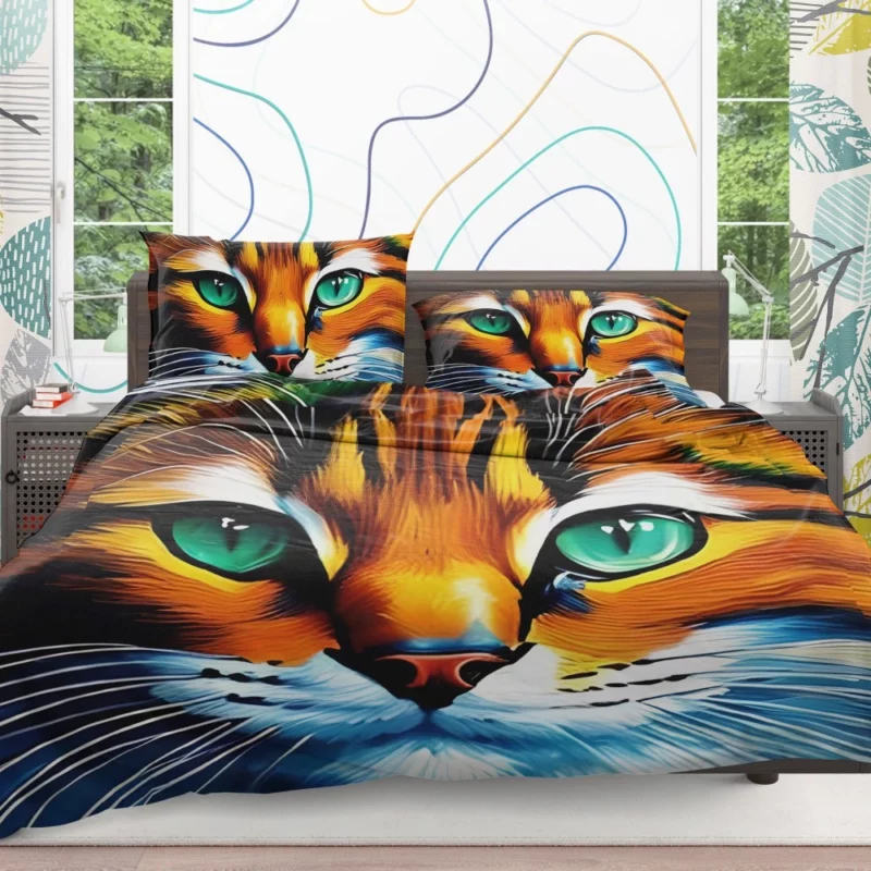 Oil Painting of a Cat Bedding Set