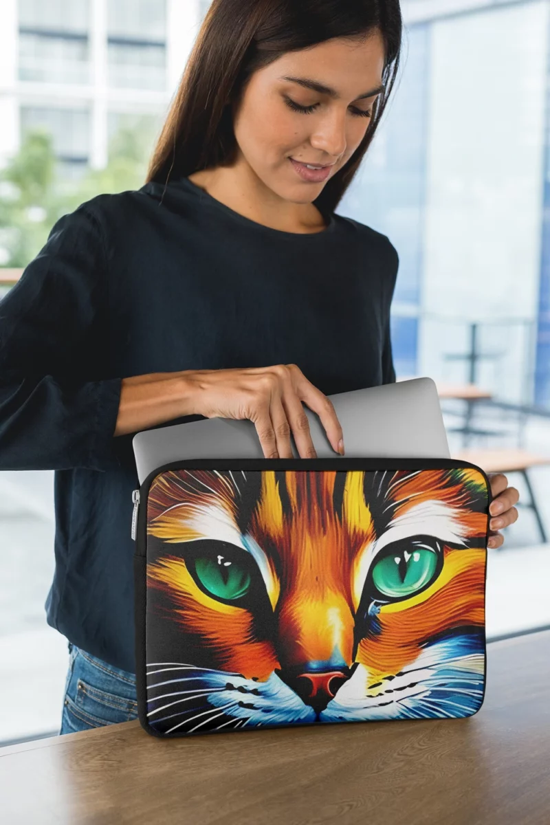 Oil Painting of a Cat Laptop Sleeve 1