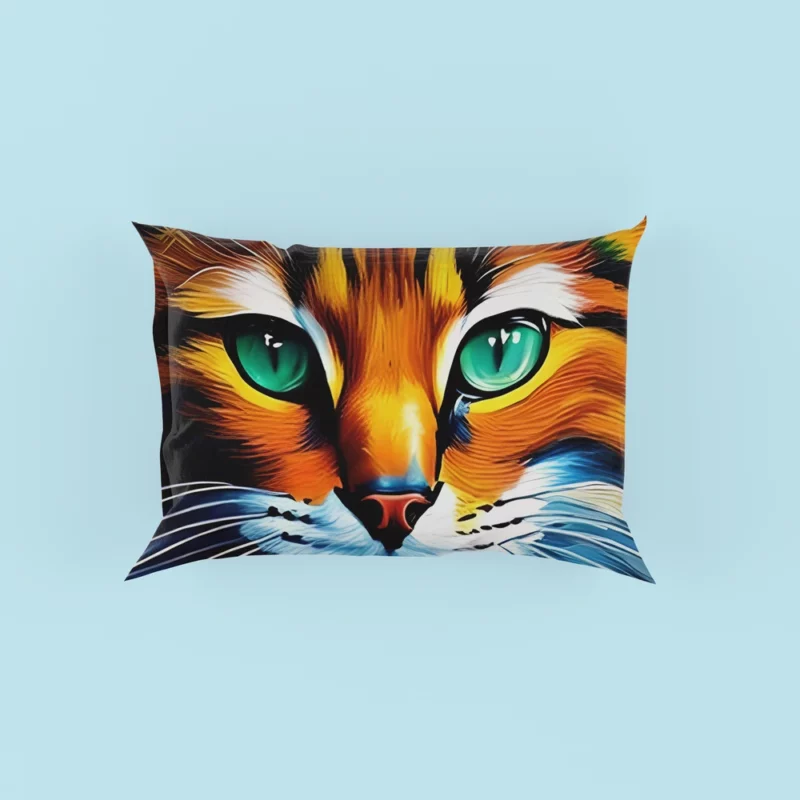 Oil Painting of a Cat Pillow Cases