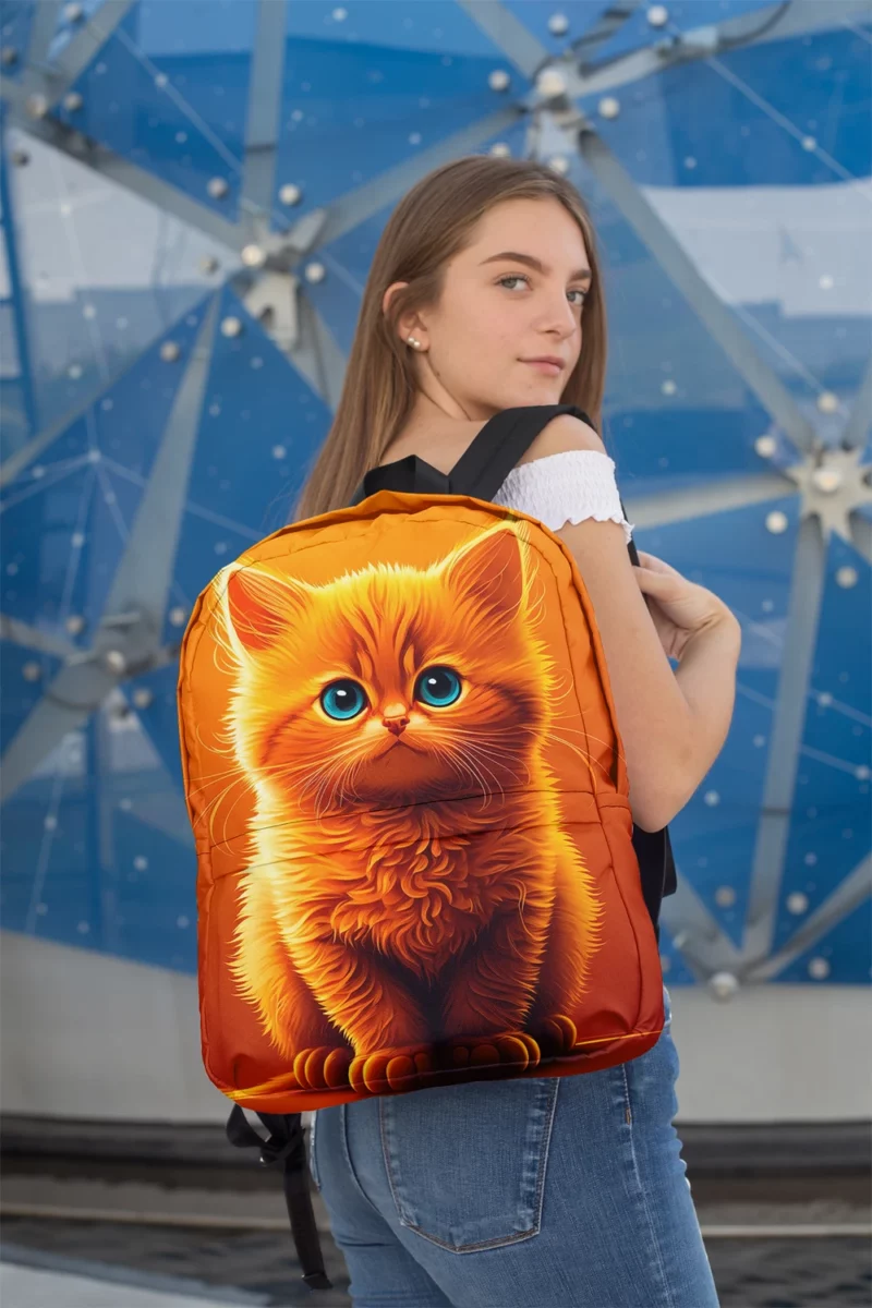 Orange Ginger Cat Portrait Backpack 2