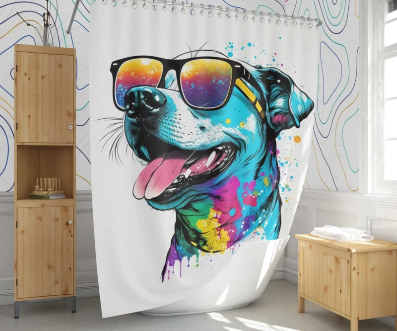 Pawsome Prints Dog Shower Curtain 1