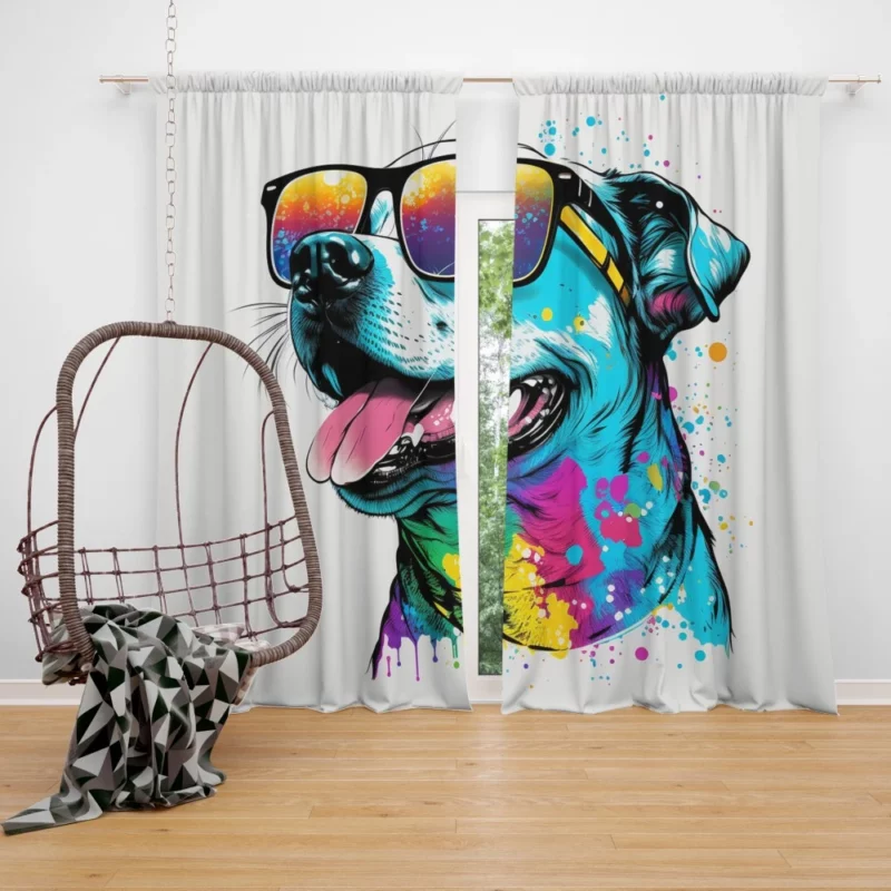 Pawsome Prints Dog Window Curtain