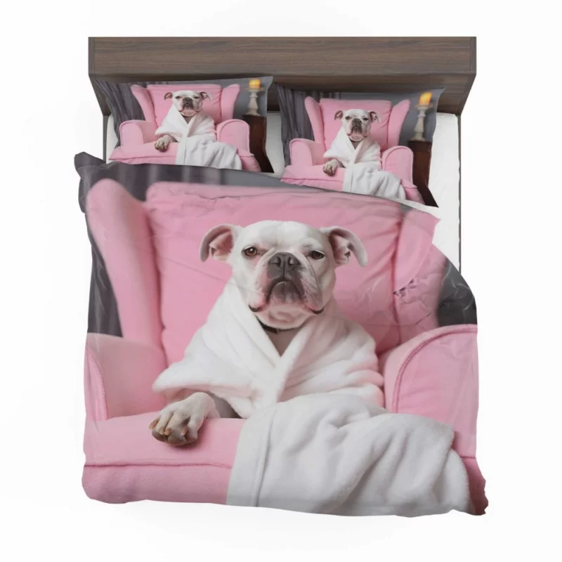 Pink Armchair Dog Spa Bedding Set 2