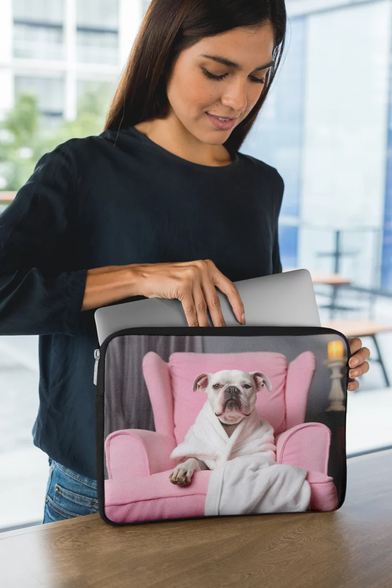 Pink Armchair Dog Spa Laptop Sleeve 1