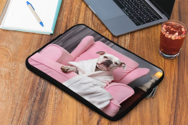 Pink Armchair Dog Spa Laptop Sleeve 2