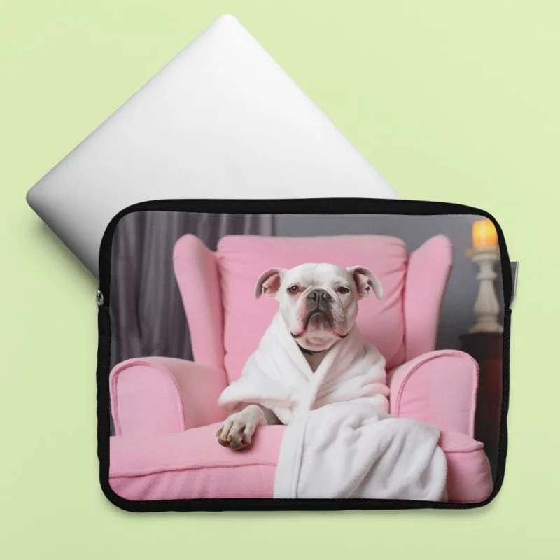 Pink Armchair Dog Spa Laptop Sleeve