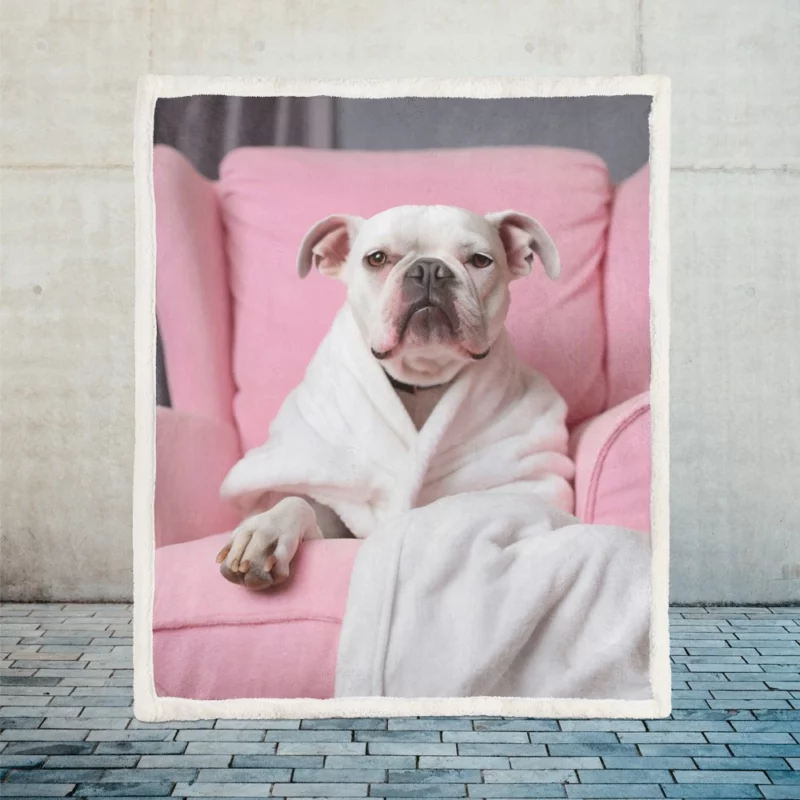 Pink Armchair Dog Spa Sherpa Fleece Blanket