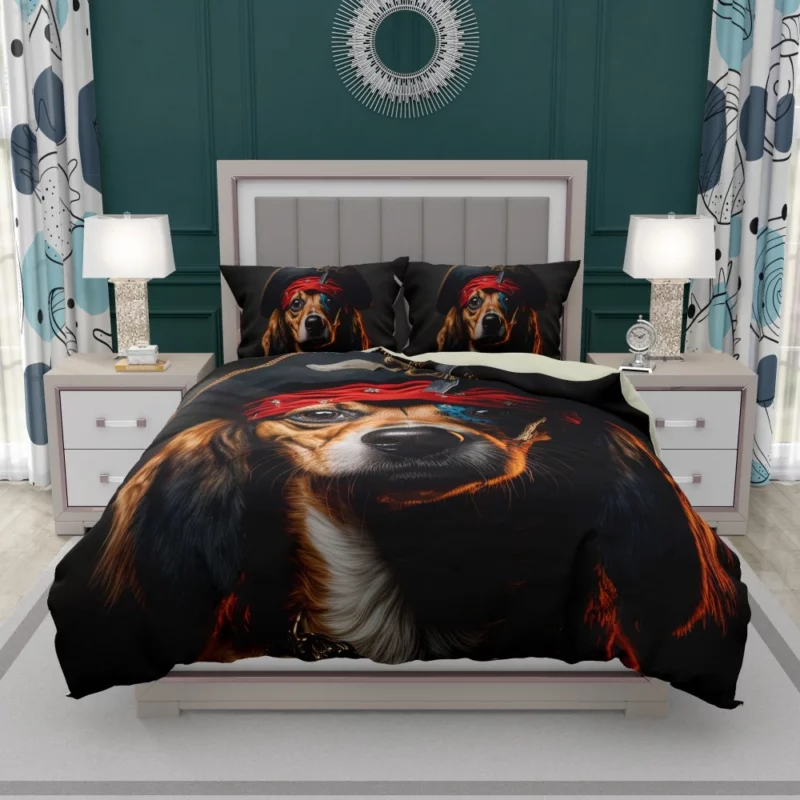 Pirate Dog with Knife Bedding Set 1