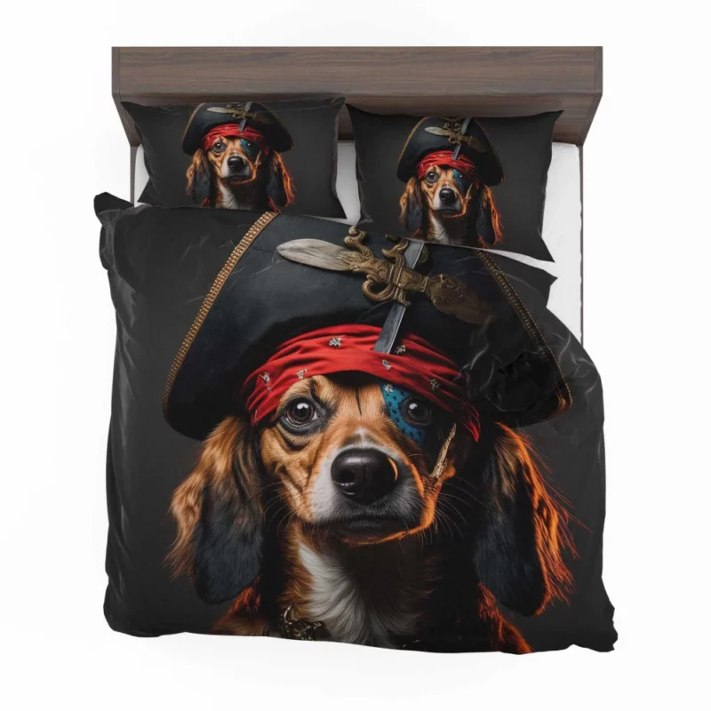 Pirate Dog with Knife Bedding Set 2