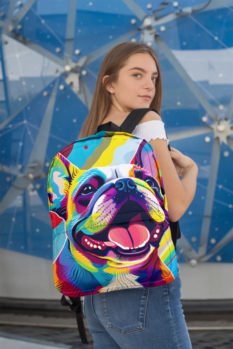 Playful Dog Poster with Pink Tongue Backpack 2