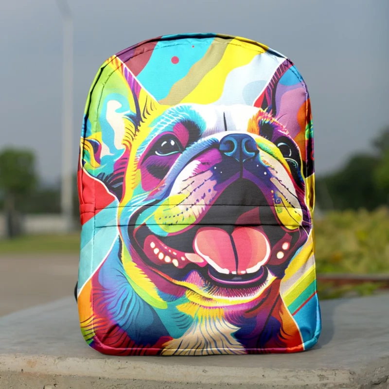 Playful Dog Poster with Pink Tongue Backpack