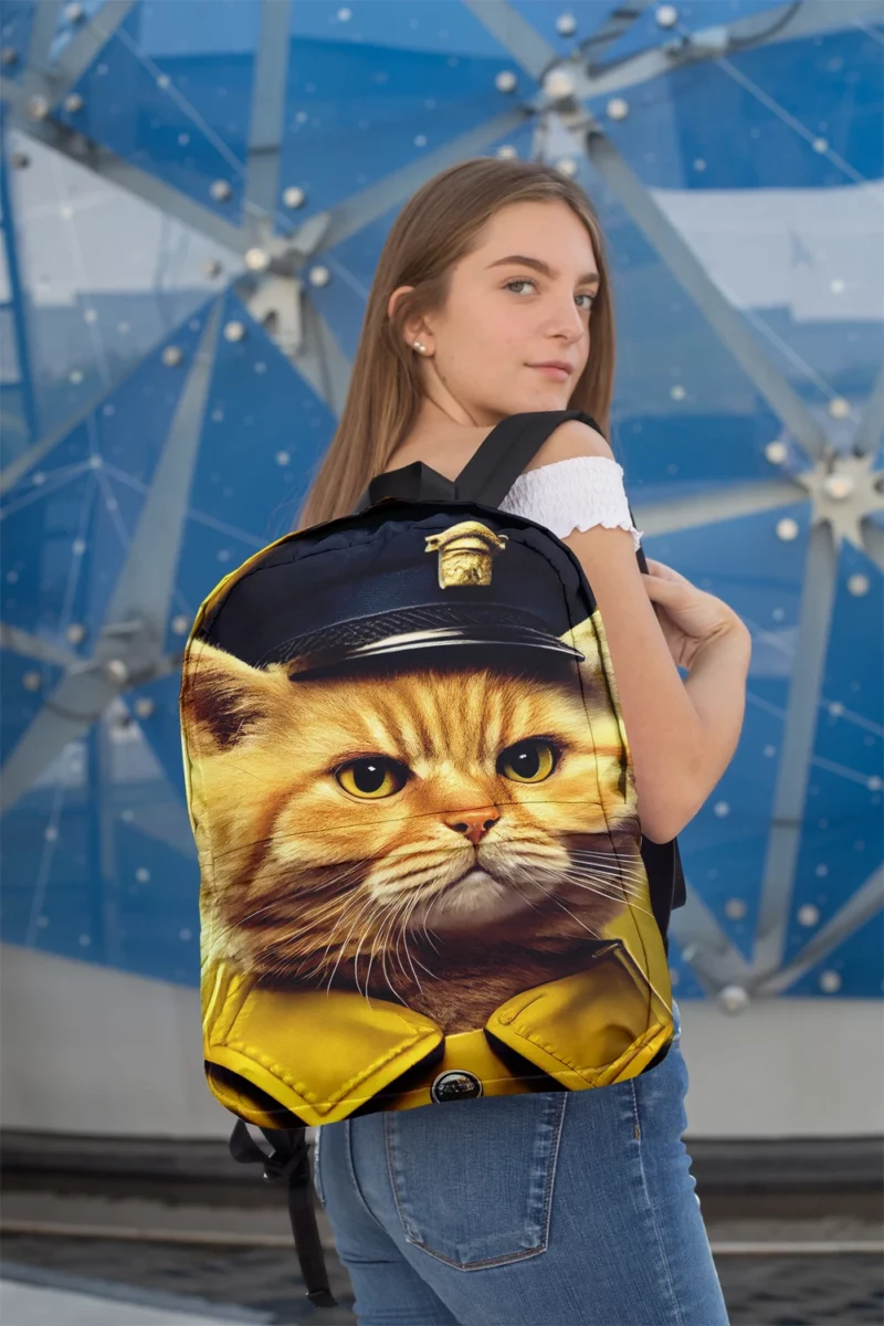 Police Hat Cat Pet Backpack 2