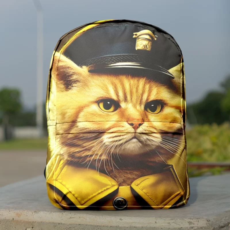 Police Hat Cat Pet Backpack