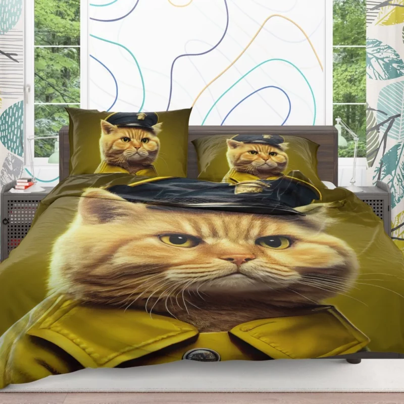 Police Hat Cat Pet Bedding Set