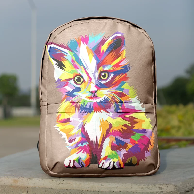 Pop Art Style Cute Cat Backpack