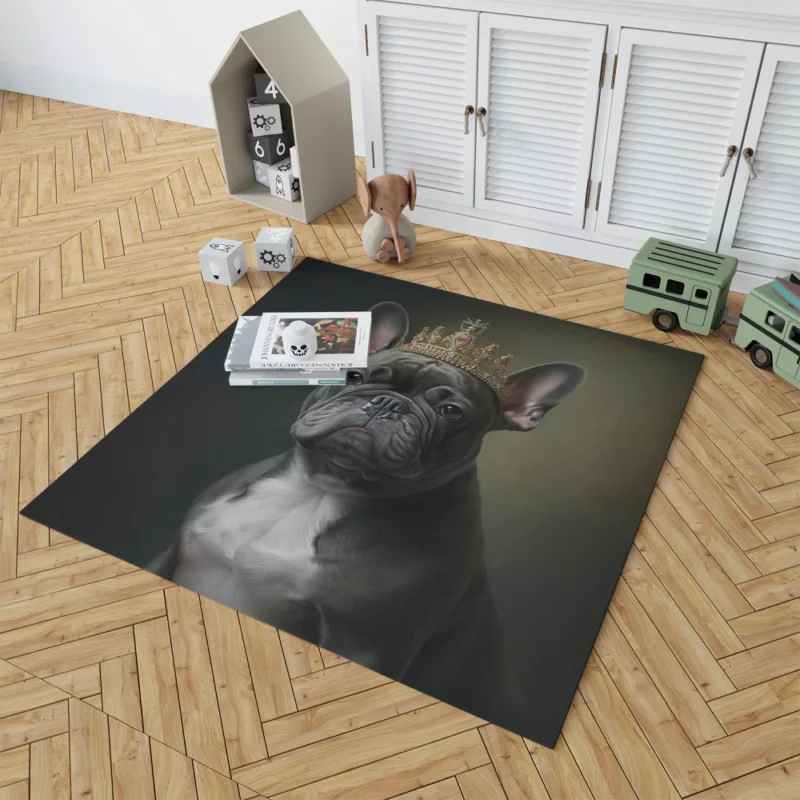 Portrait French Bulldog Rug 1