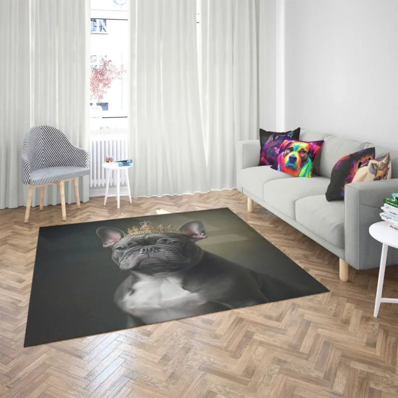 Portrait French Bulldog Rug 2