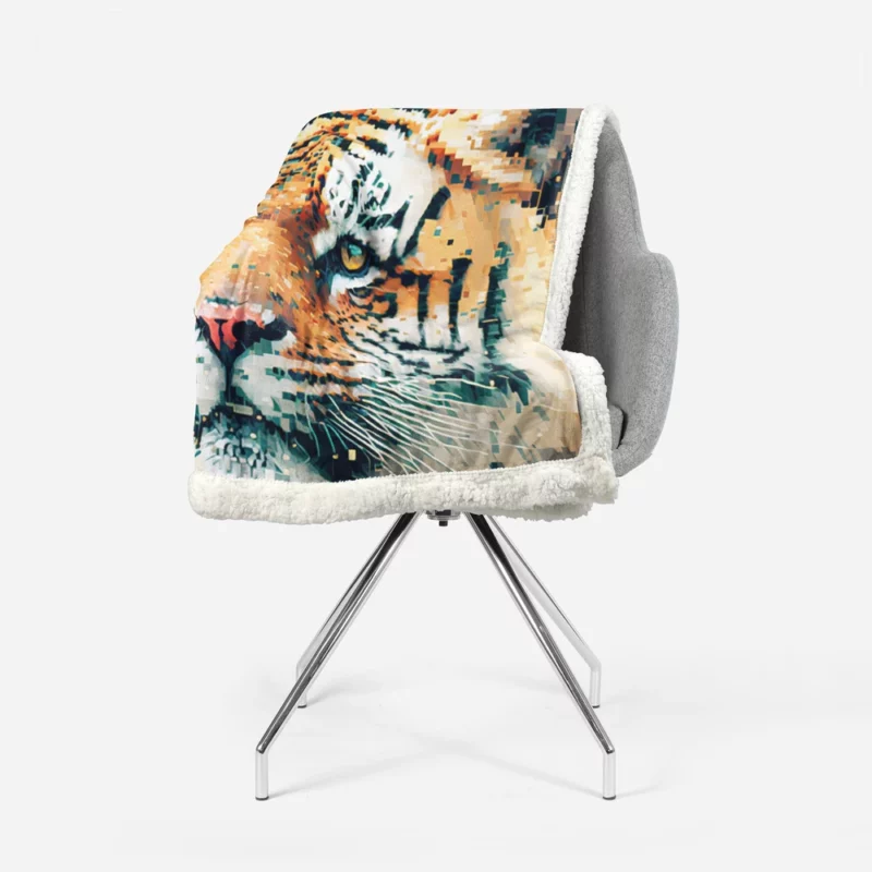 Powerful Tiger Sherpa Fleece Blanket 1