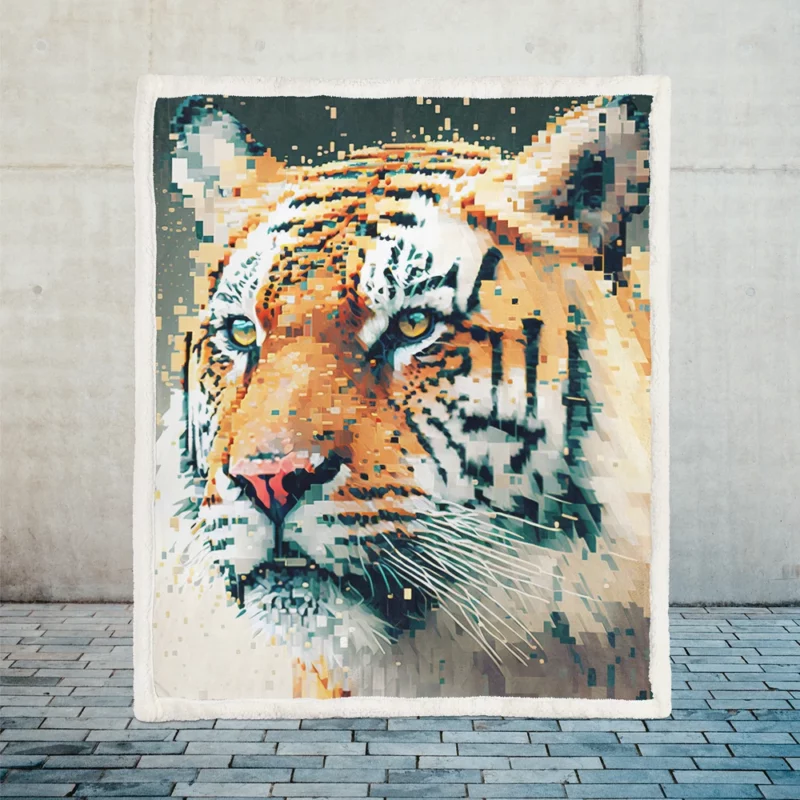 Powerful Tiger Sherpa Fleece Blanket