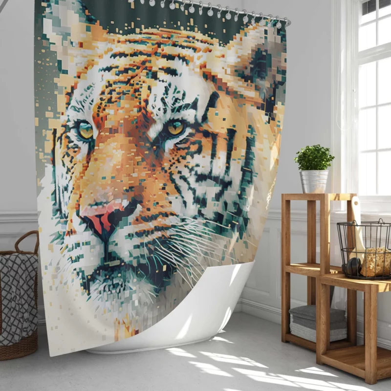 Powerful Tiger Shower Curtain