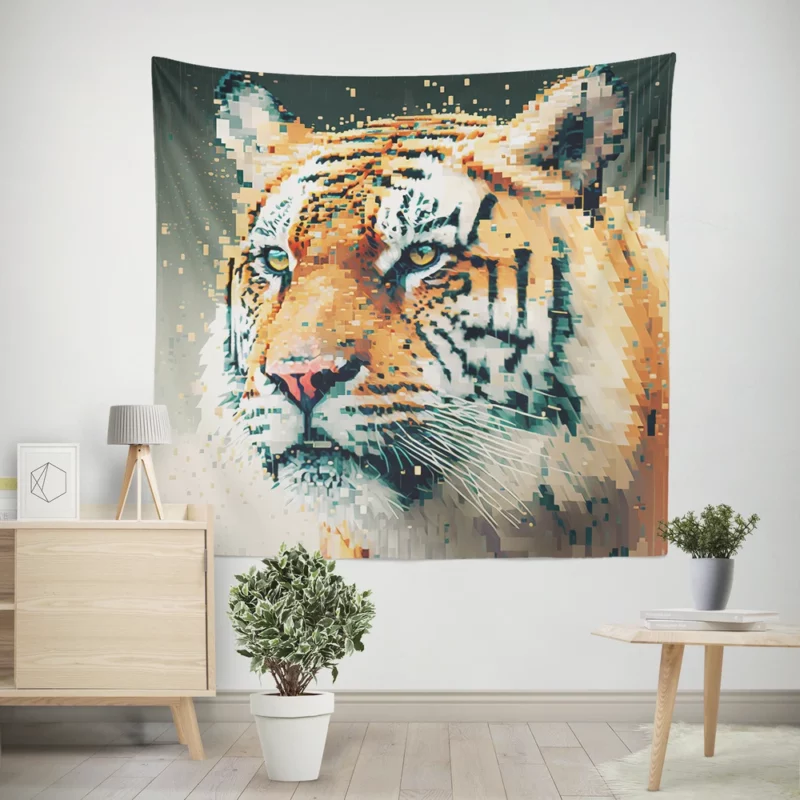 Powerful Tiger Wall Tapestry