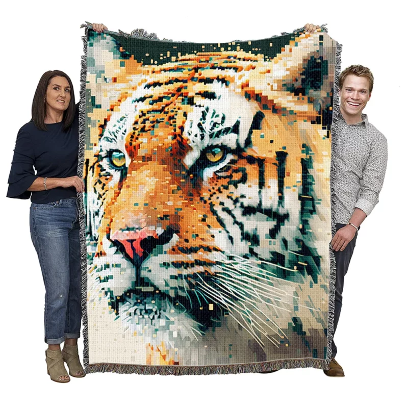 Powerful Tiger Woven Blanket