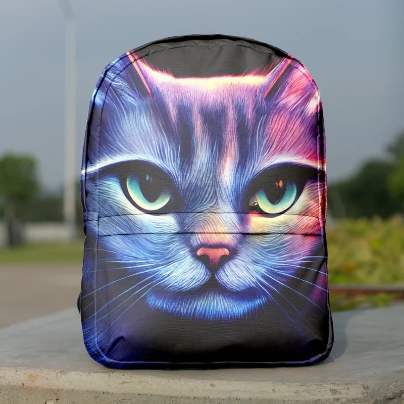 Pretty Blue Cat Portrait Backpack