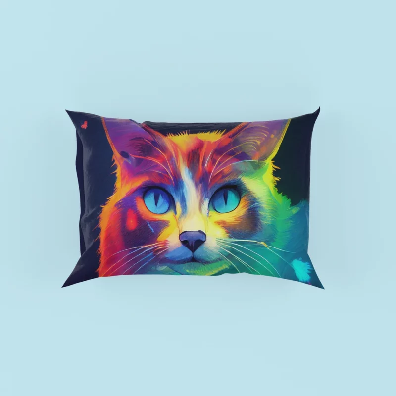 Pretty Cat Portrait in Watercolor Pillow Cases