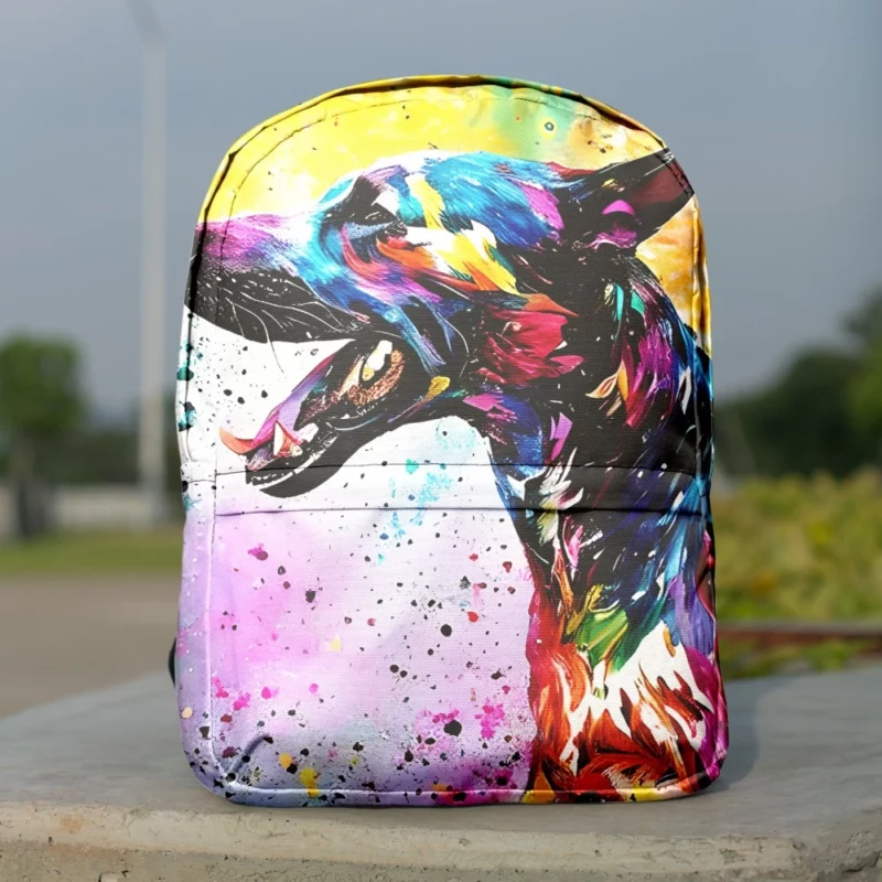 Profile View Dog Portrait Backpack