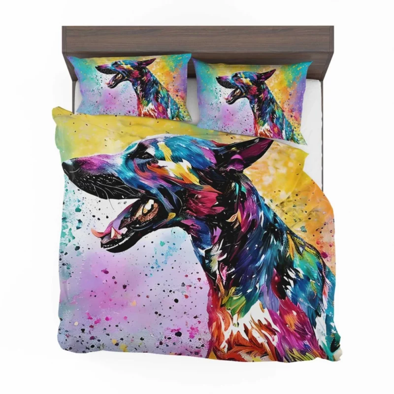 Profile View Dog Portrait Bedding Set 2