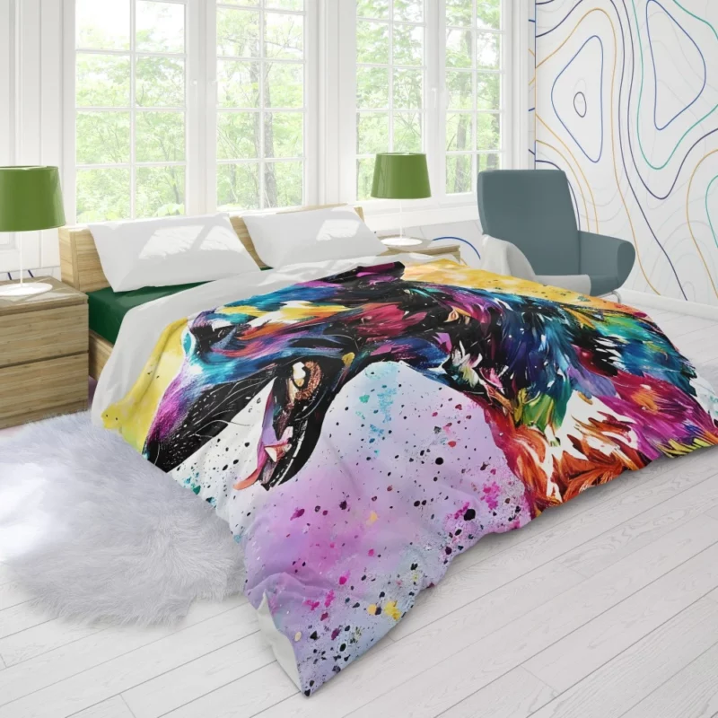 Profile View Dog Portrait Duvet Cover