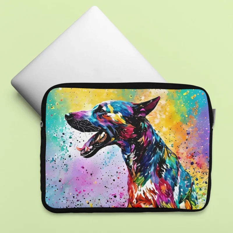 Profile View Dog Portrait Laptop Sleeve