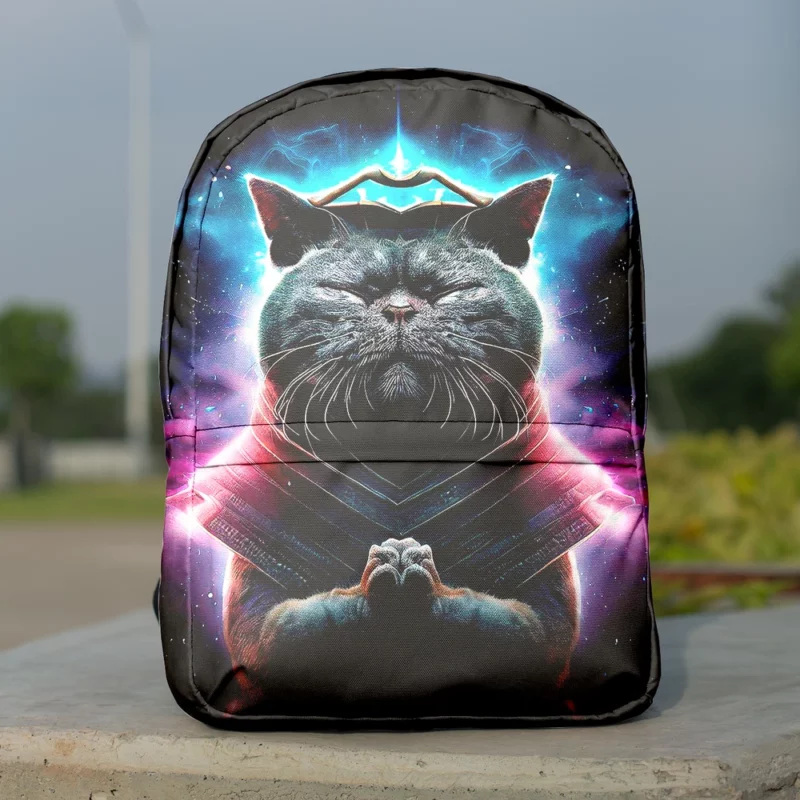 Purple Background Cat It Cat Backpack