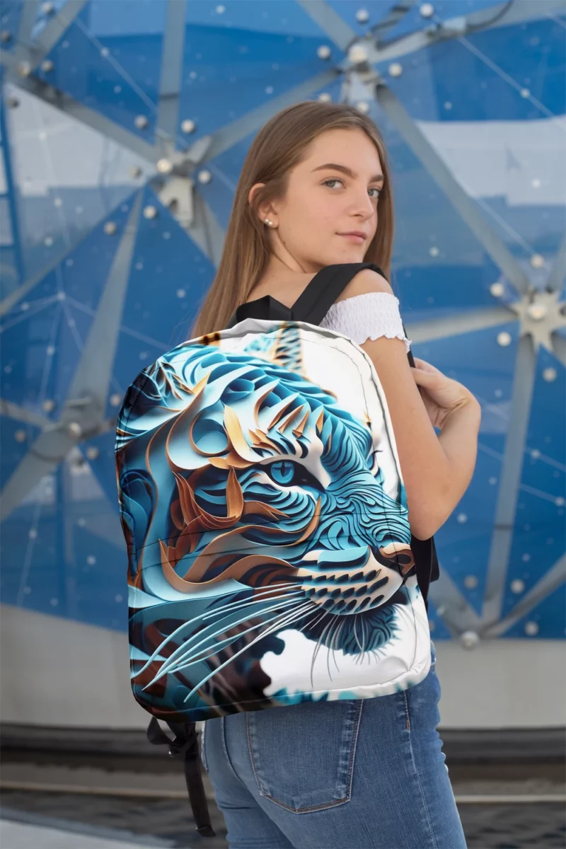 Quilled Tiger Sculpture Backpack 2