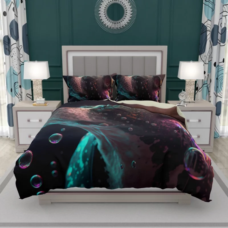 Rainbow Bubbles Dog Bedding Set 1