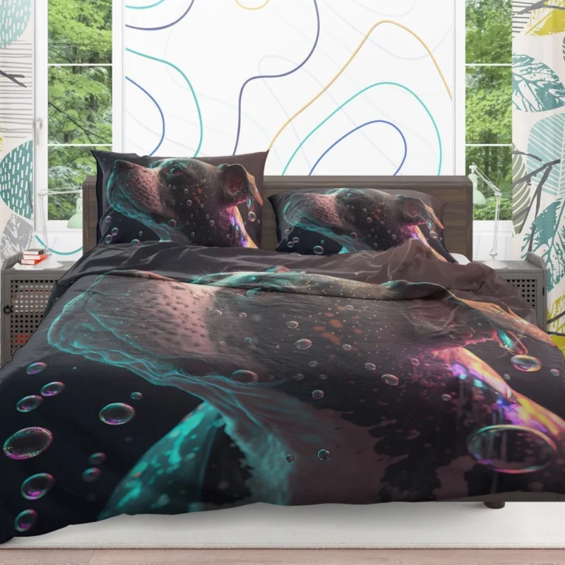 Rainbow Bubbles Dog Bedding Set