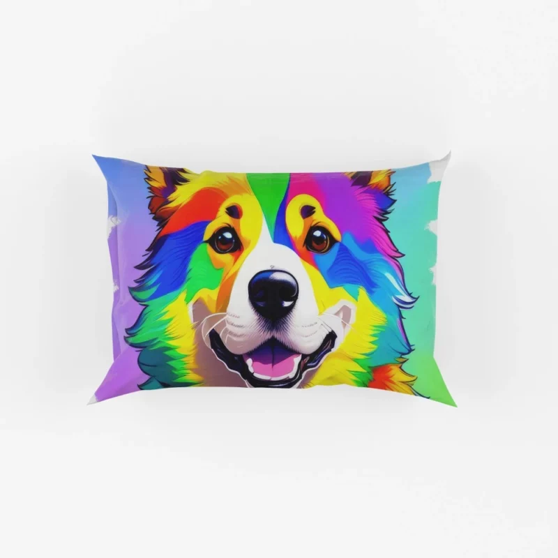 Rainbow Corgi Dog Print Pillow Cases