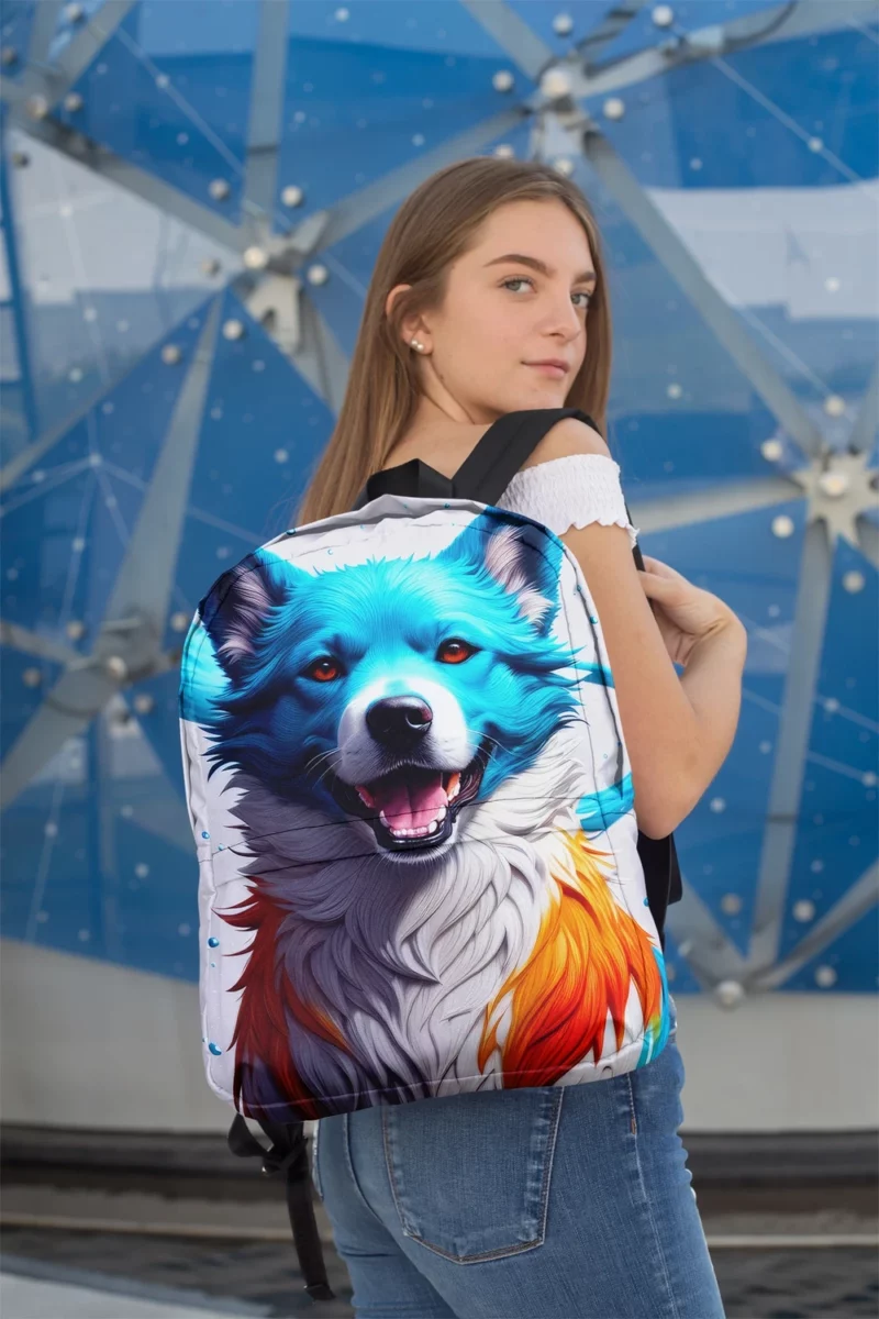 Rainbow Fantastic Dog Print Backpack 2