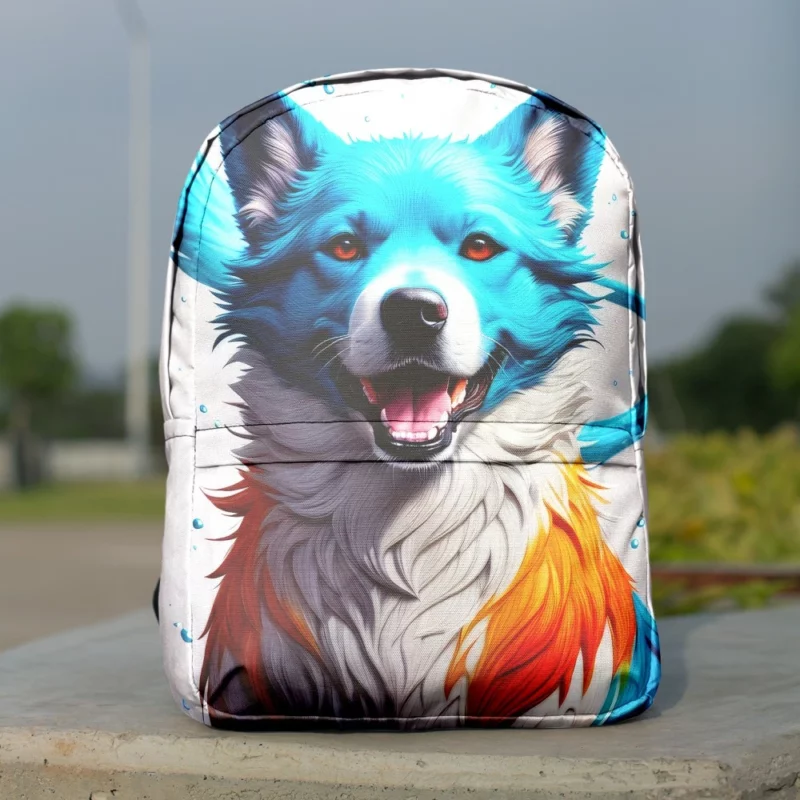 Rainbow Fantastic Dog Print Backpack