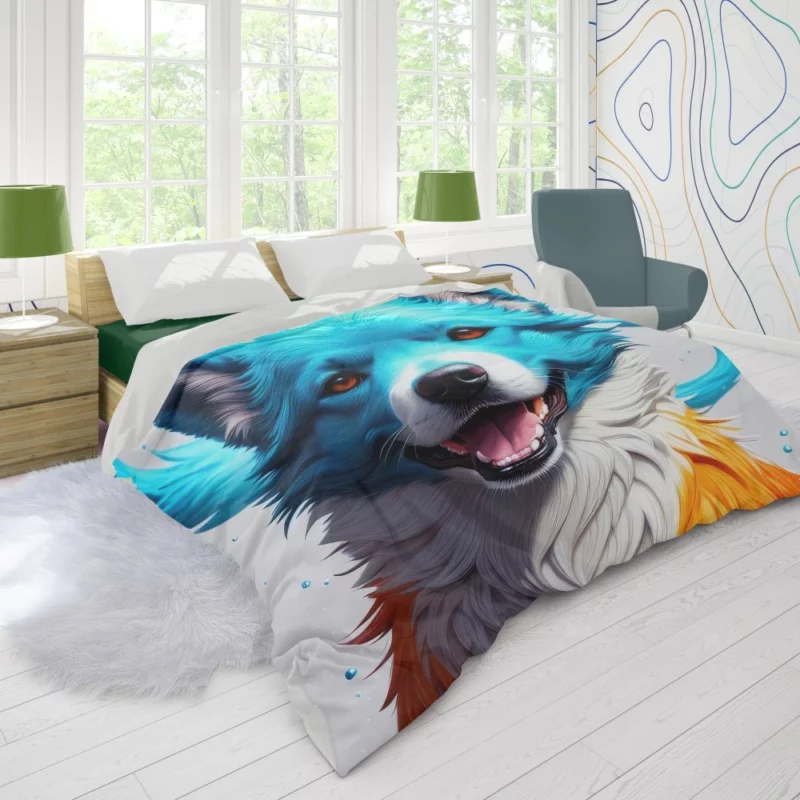 Rainbow Fantastic Dog Print Duvet Cover