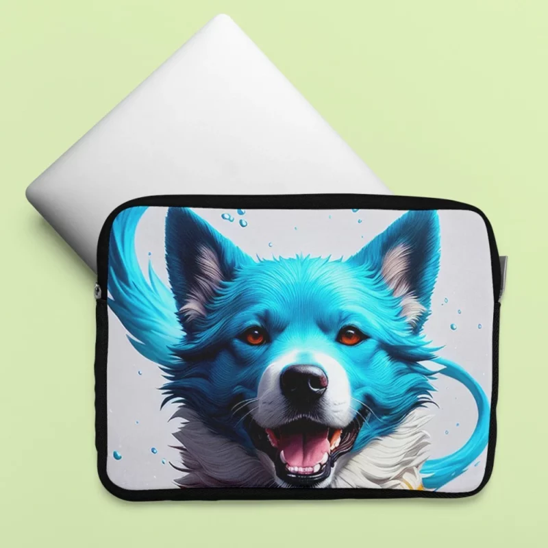 Rainbow Fantastic Dog Print Laptop Sleeve