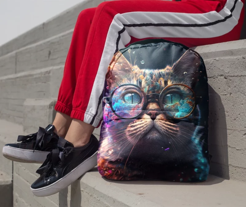 Rainbow Glasses Cat Backpack 1