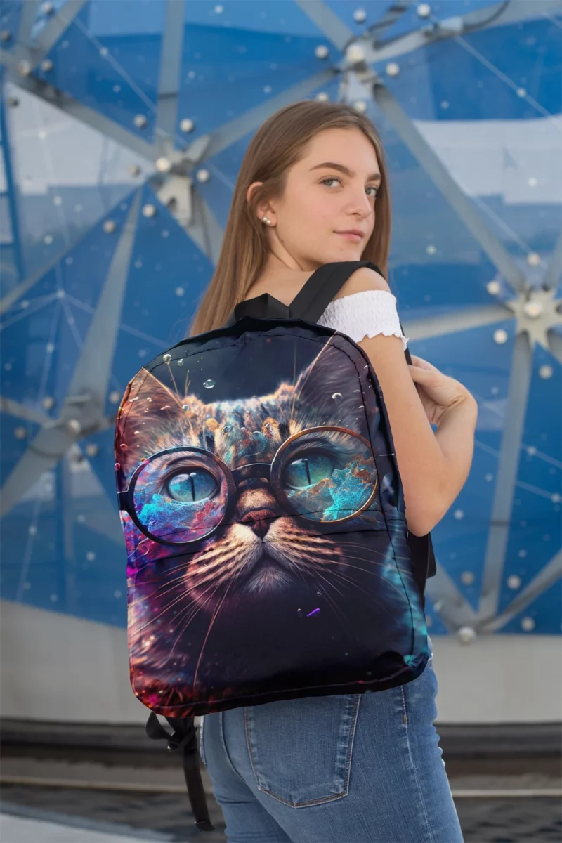 Rainbow Glasses Cat Backpack 2