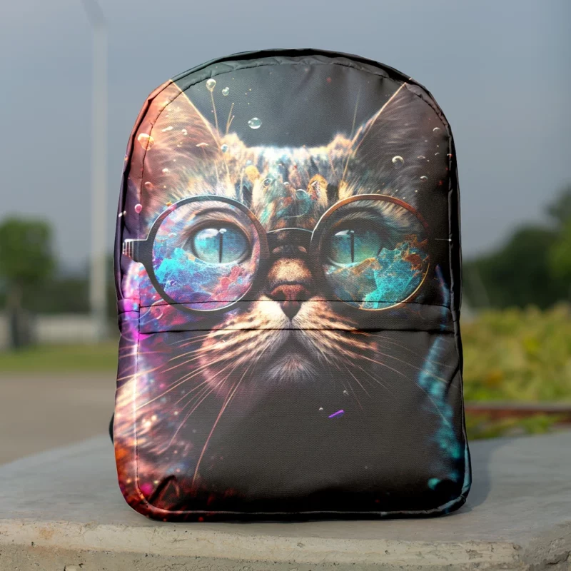 Rainbow Glasses Cat Backpack