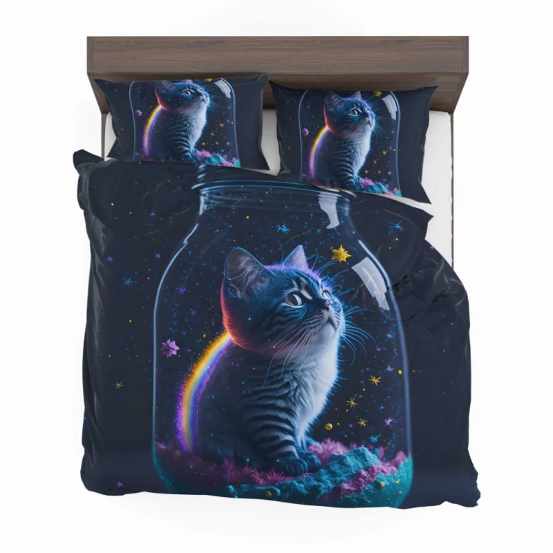 Rainbow Jar Cat Bedding Set 2