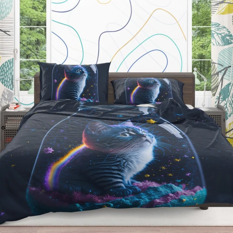 Rainbow Jar Cat Bedding Set