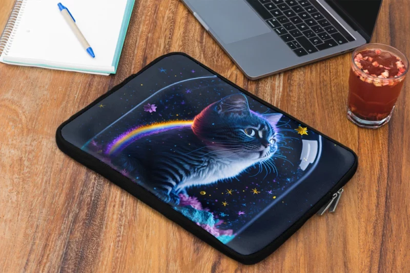 Rainbow Jar Cat Laptop Sleeve 2