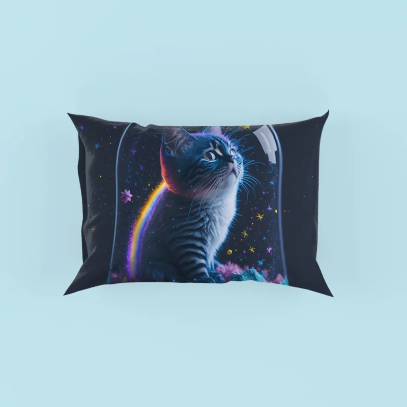 Rainbow Jar Cat Pillow Cases