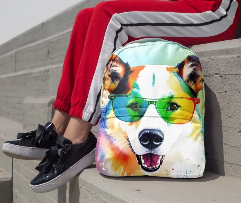 Rainbow Shades with Furry Puppy Backpack 1