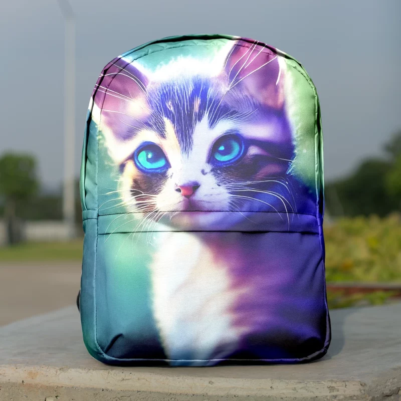 Realistic Cute Kitten Art Backpack